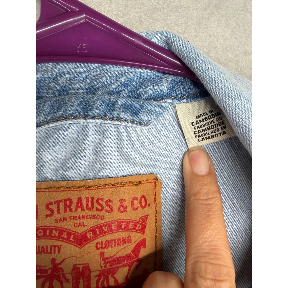 Levis Mens Light Wash Denim Trucker Jacket 72334-0563 Blue‎ Size M - Picture 3 of 11